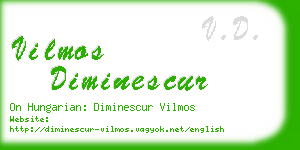 vilmos diminescur business card